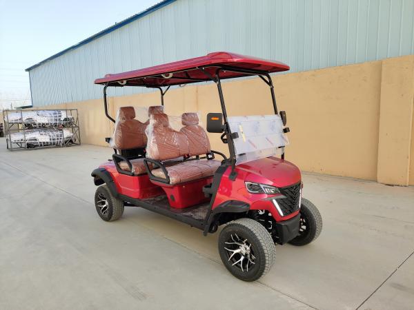 Four Seater Luxury Gray Electric Golf Cart With High Horsepower 14-Inch Off-Road