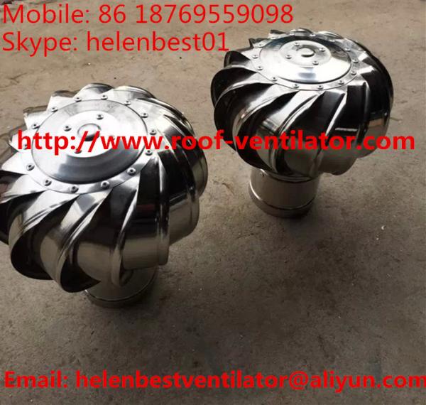 100mm no need power turbine ventilator fan for ventilation pipe stainless steel