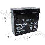 Powersport Yuasa YT19BL-BS Motorcycle Gel Motorcycle Battery AGM Replacement 12V