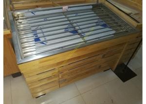 Quality Powder Coated Wooden Shop Shelving For Supermarket Vegetable / Fruit Display wholesale