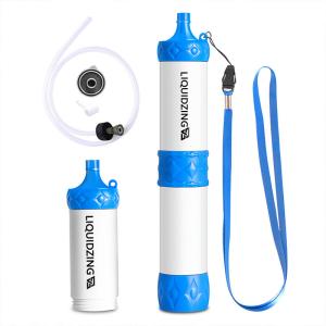 Quality Blue Outdoor Survival Water Filter Straw 1000L Water Filter Survival Straw wholesale