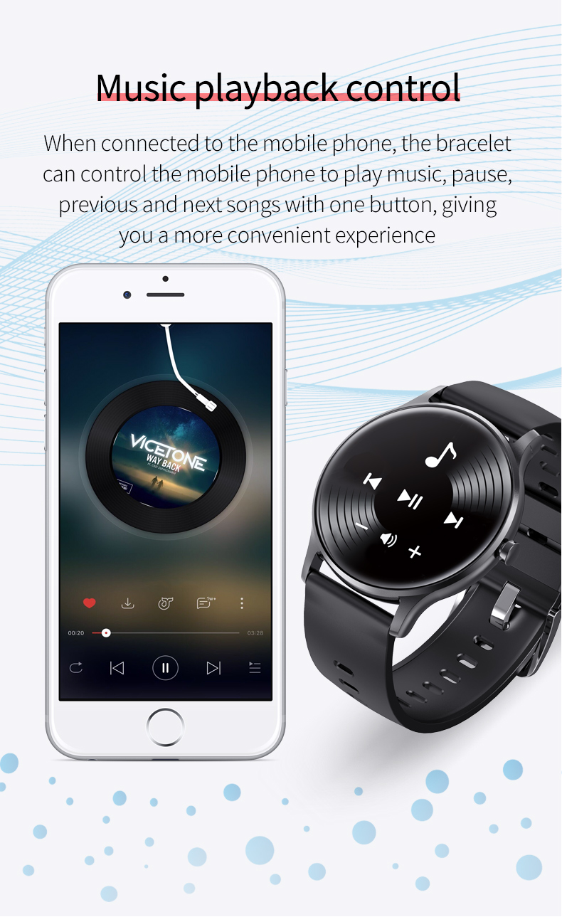 Waterproof IP67 Round Smart Watch With Multiple Messages Push