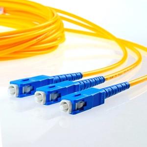 Quality FC SC LC ST UPC Optical Fiber Optic Patch Cord Yellow Fiber Jumper Cables wholesale