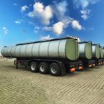 Mechanical Suspension 42000L Insulated Tank Trailer Self Dumping