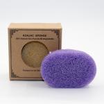 Large Light Orange Oval Cosmetic Sponge Baby Bamboo Charcoal Konjac Facial