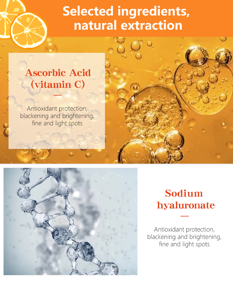 Popular Vitamin C Mask Cosmetics Factory Manufacturer Whitening Facial Mask Hydrating Natural Organic Vc Face Facial Sheet Mask
