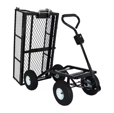 Steel Outdoor Wagon Cart Carrying Tools And Groceries Foldable Beach Trolley