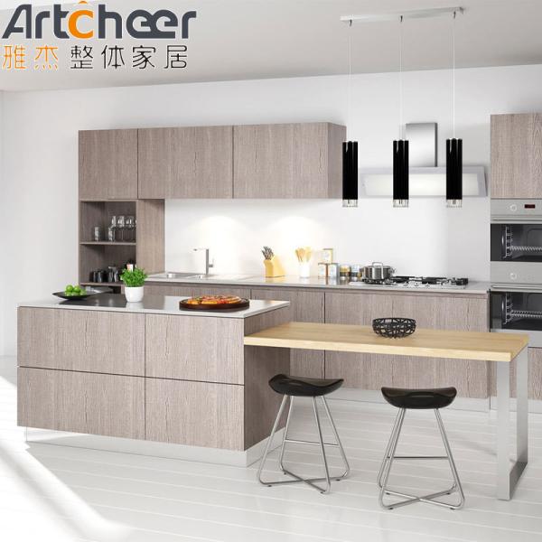 Modulate Open Shelf Plywood Door Material Kitchen Cabinet Furniture for Hotels