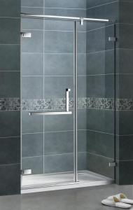 Quality Economic Frameless Hinged Shower Screens 8MM Clear Tempered Glass SGCC Certification wholesale