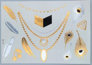 Quality Gold Foil Temporary Tattoos,custom gold tattoo sticker wholesale