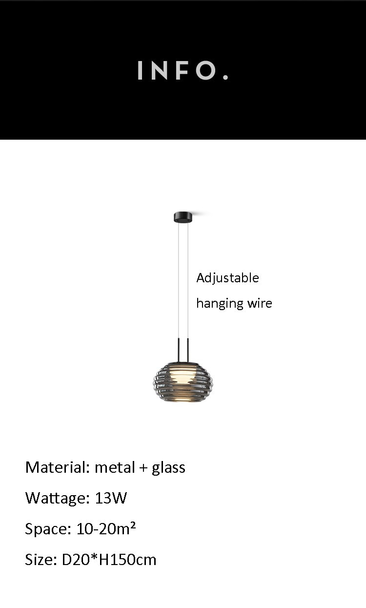 Nordic Simple Bedroom Bedside Pendant Lights Restaurant Living Room Lila Pendant Lamp(WH-GP-129)
