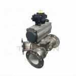Stainless Steel Powder Gravity Pneumatic Diverter Valve 3 Way 73KG