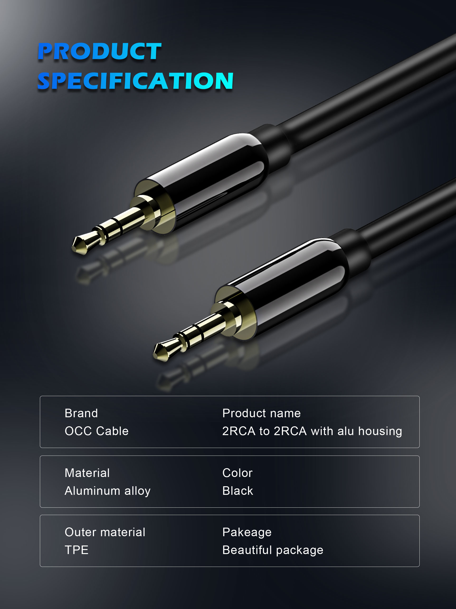 DC3.5 Male Male Aux Cable
