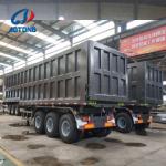 50 tons 3 axle self discharge tipping truck trailers with and HAVY hydraulic