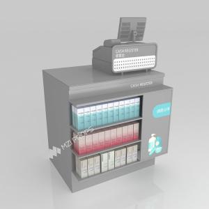 Quality GDR09-Y001-B Retail Display Counter with 5mm Gray Glass and Cash Register Compartment for Mall Booths wholesale