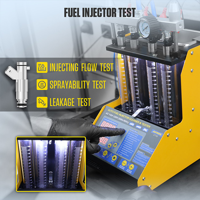 Original Car Fuel Injector Tester 1000ml Motorcycle Fuel Injector Cleaner 4 Cylinder 70W