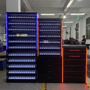 Quality Satom Customized Metal Cigarette Tobacco Display Cabinet Stand With Door For Shops wholesale