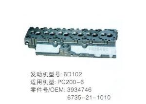 Quality 6D102 Diesel Engine Cylinder Head For Excavator PC200-6 Diesel Engine Parts wholesale