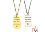 2.5mm Thickness SS304 Mens Engravable Pendant Necklaces