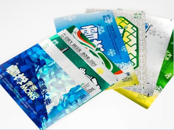 High end custom Metallised Paper Self Adhesive Beer Label metallized paper beer