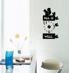 Animal Nontoxic Vinyl Designer Wall Sticker Clocks 10A063