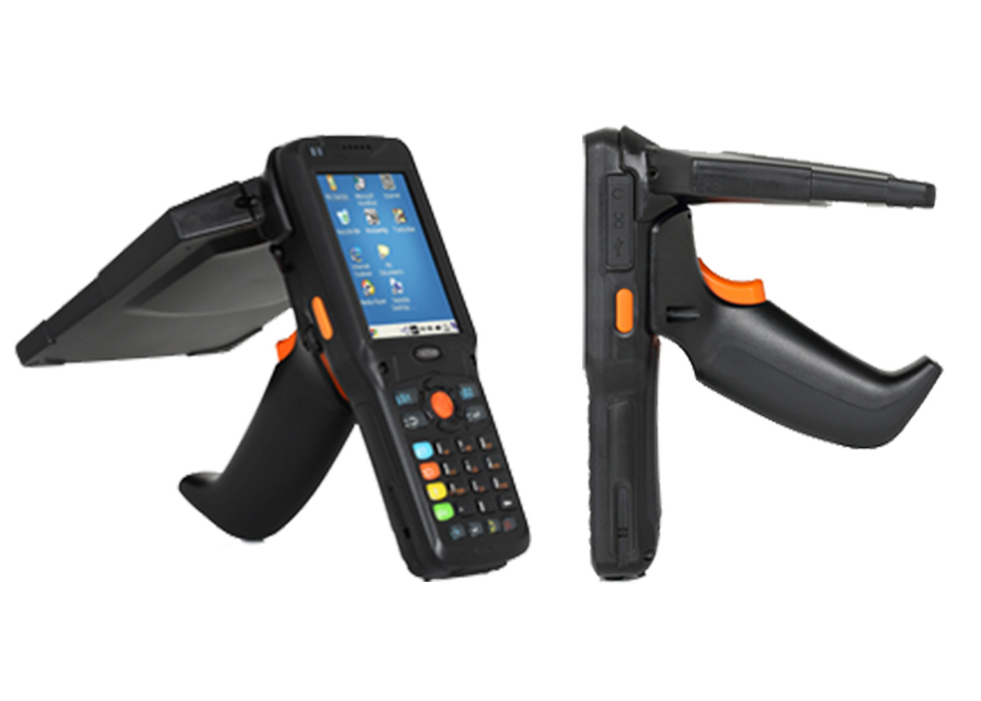 Long Range UHF RFID Reader , RFID Handheld Reader With Touch Screen