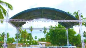 Quality Outdoor Stage Lighting Aluminum Top Roof Line Array Truss Display System wholesale