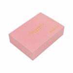 Leatherette Cosmetic Gift Box Packaging 400gsm Paper Drawer Rigid Pink Match Box