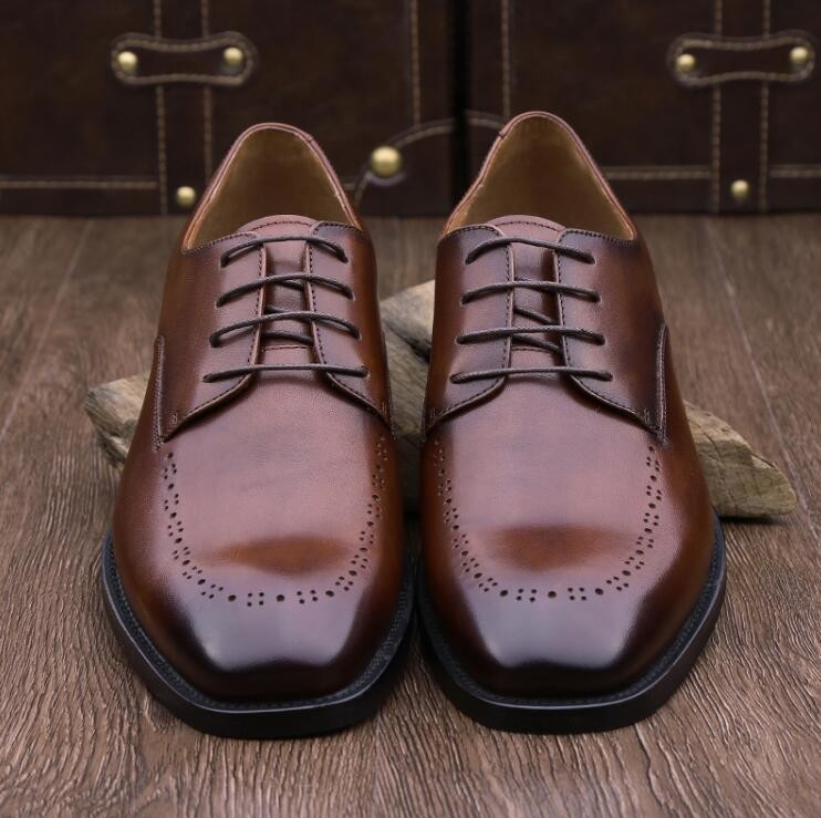 Round Toe Mens Leather Loafers Skull Style Oxford Slip On Flats Shoes For Party