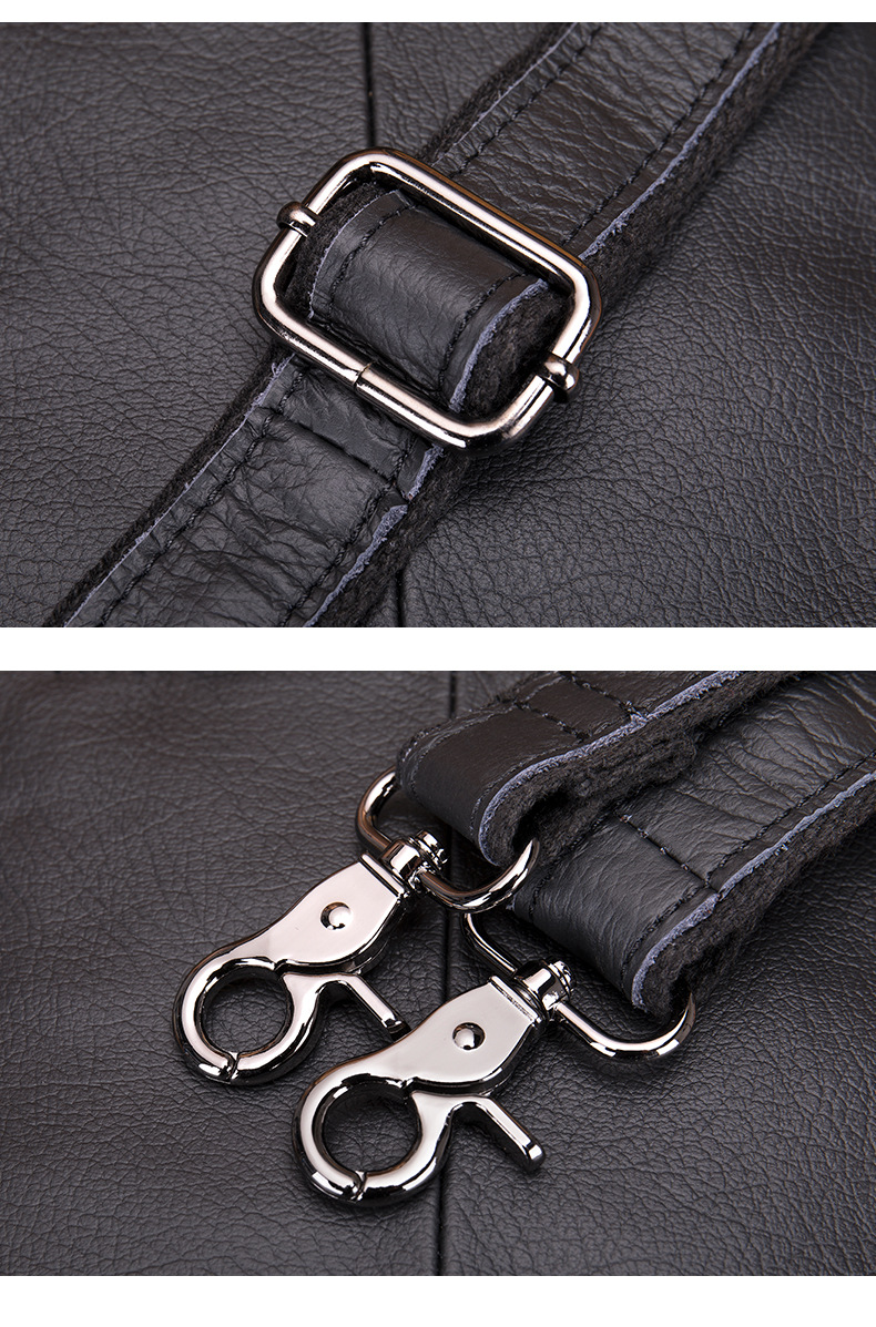 Genuine Leather Men Messenger Bag Vintage Style Calfskin Crossbody Shoulder Bag for Men