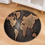 Modern Minimalist Printed Chair Floor Mat Round Office Computer Floor Mat