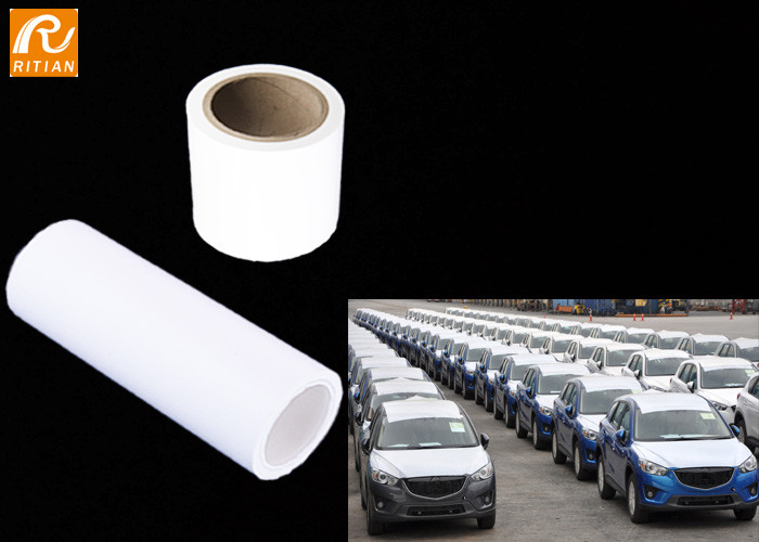 White Color Temporary Protective Film , Protective Plastic Film For Cars