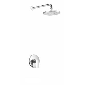 Quality Bathroom Headshower Built-in Shower Set Modern Round Chrome Head Shower System Easy Clean wholesale