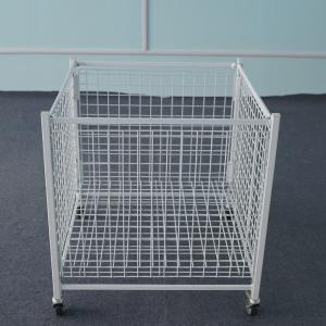 Quality Supermarket Retail Display Baskets Steel Wire Dump Bins With Wheels wholesale