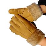 New design sheepskin women gloves