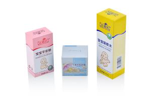 Quality Babycare Cosmetic Packaging Boxes Gloss Lamination Tuck Top Gift Box wholesale