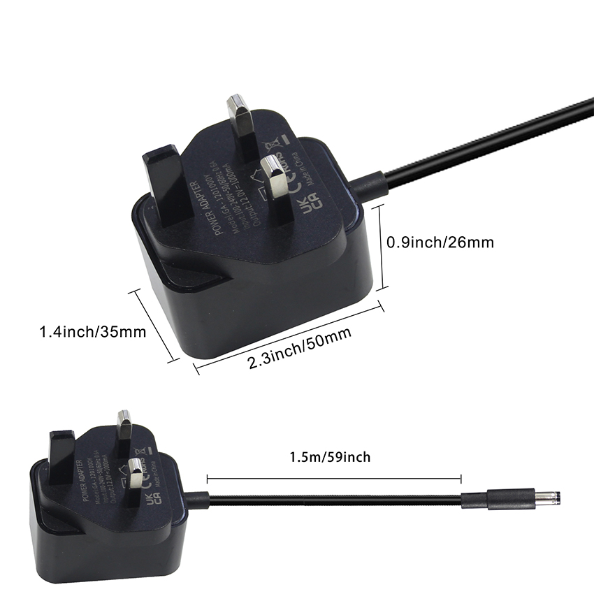 Wall Mount DC 12V 1A Power Adapter 12W 12V 1000mA for EU US UK AU