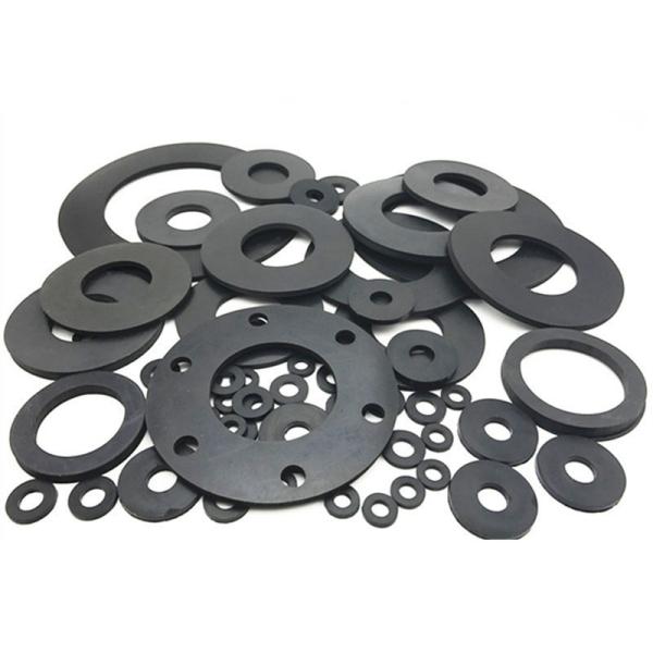 NBR Silicone EPDM FKM HNBR CR Rubber Automotive Part Round Washer Flange Grommet