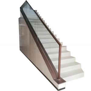Quality Custom Aluminum Tempered Glass Banister Railing Stair For Hotel wholesale