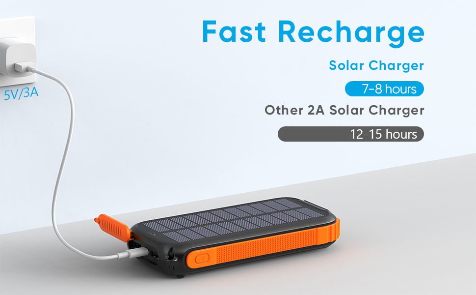 Dynamo Waterproof Portable Solar Charger / Power Bank 26800mAh UN38.3