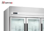 6 Door Commercial Upright Coolers Refrigerators , Adjustable Feet Restaurant