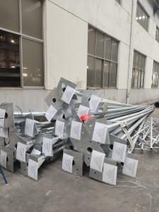 Quality Double or Single Arm Q235 Steel Street Light Poles With Powder Painting wholesale
