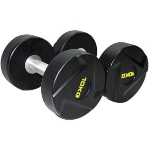 Quality Commercial PU Rubber Dumbbell Set 20kg 10kg Eco Friendly wholesale