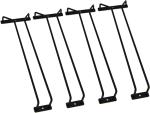 Sample Black 15.8-Inch Long Single Rail Wine Glass Rack Metal Under Cabinet