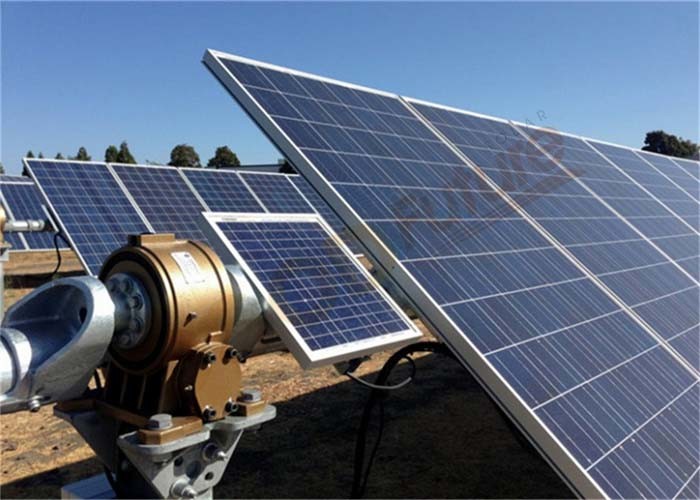1000V 1500V Flat Single Axis Solar Tracker Set Night Reset Function