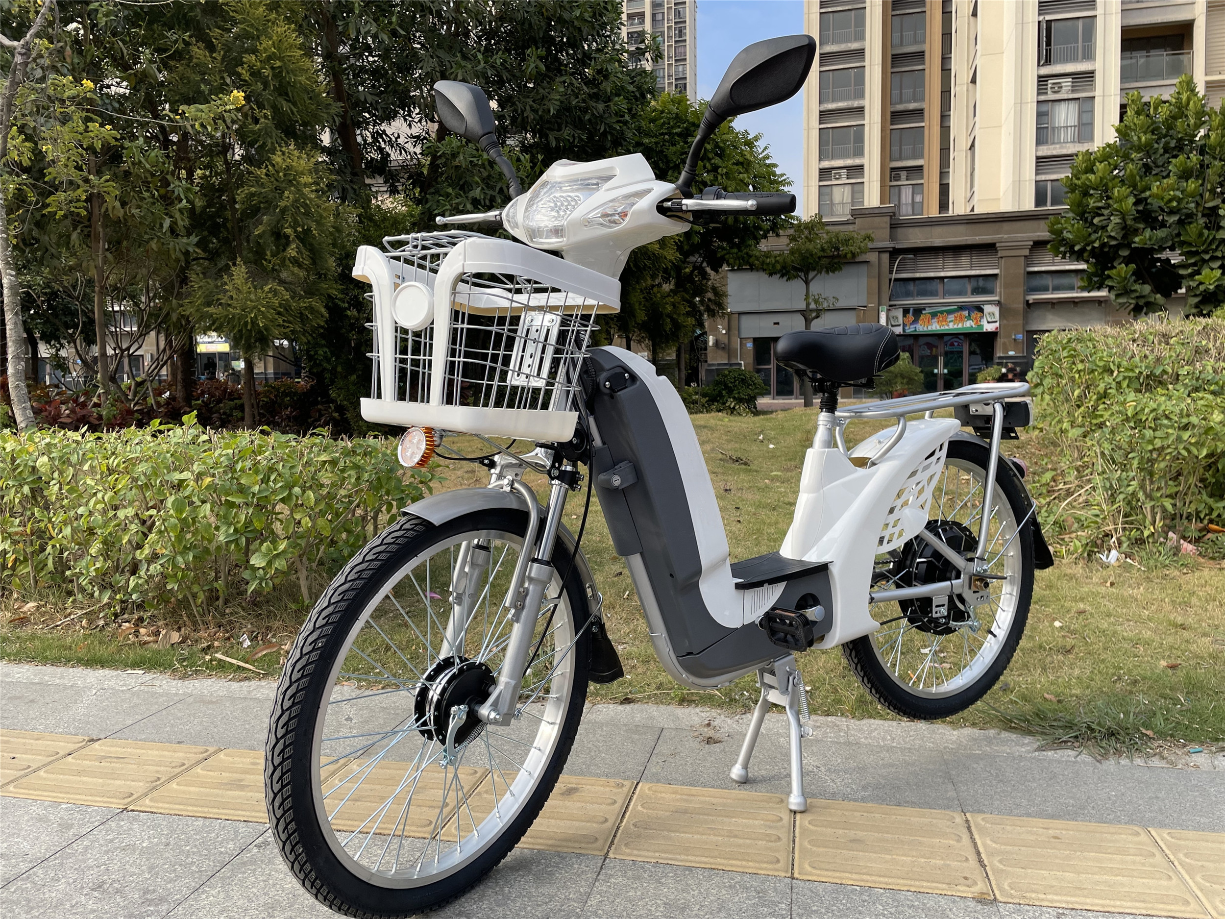 Single Speed 48V Electric Bike 500W 350W 24 Inch Wheel Electric Bike