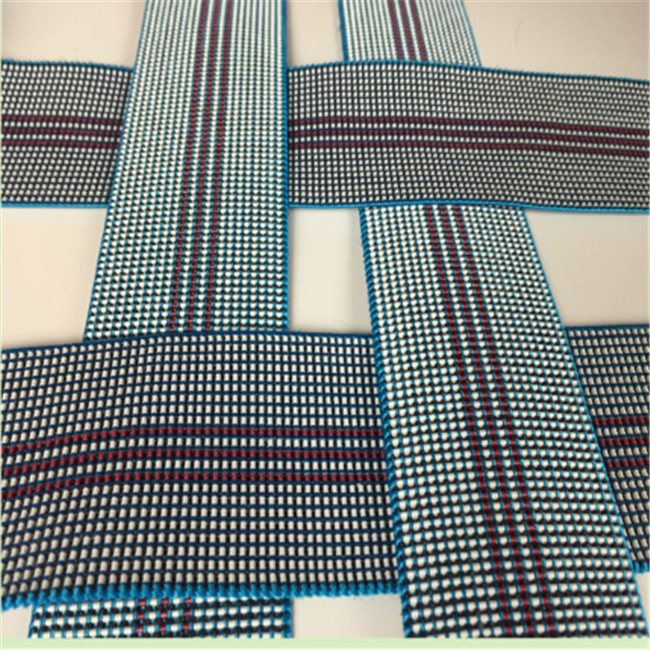 Blue Color Sofa Elastic Belt Rubber Good Elongation / Elastic Webbing For Chair Seats