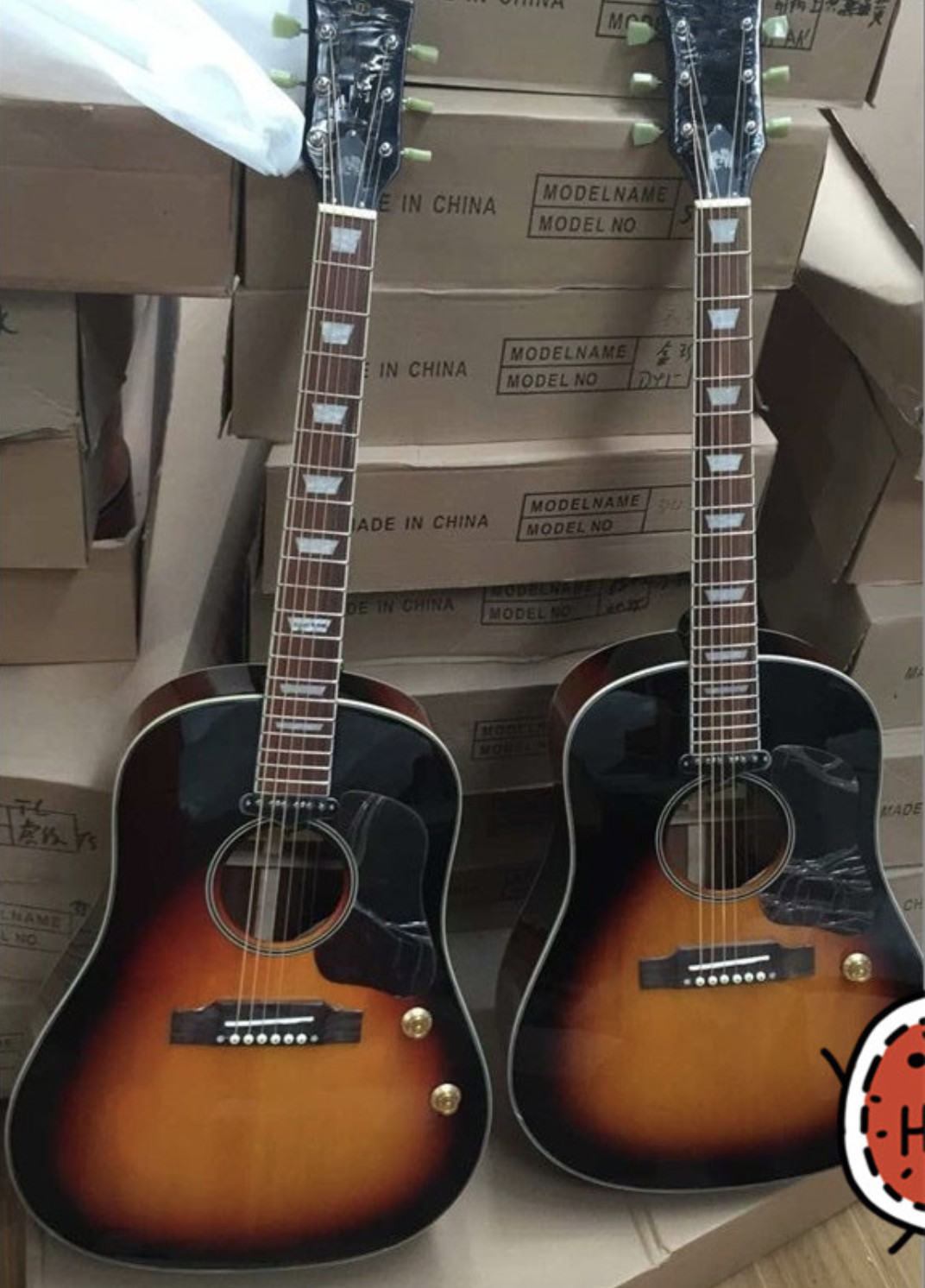 2018 New + Factory + Chibson G160e VS acoustic guitar sunburst John Lennon G160 electric acoustic guitar