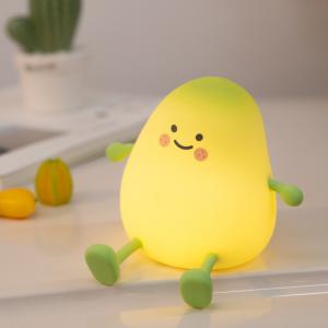 Quality Cute Night Light For Kids Mango Sleep Lamp Warm Light Bedroom Decor Kids Night Light Silicone Baby Nursery Night Light wholesale