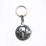 3D Antique Silver Metal Key Chains Zinc Alloy Las Vagas Souvenir Keyring
